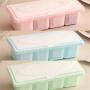 1pc Portable Kitchen Compartment Container Seasoning Box Condiments Storage Kitchen Seasoning Storage Box with Spoon 4 Spice Jar,As Photo Show2