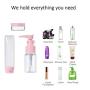 CHUHUAYUAN Travel Bottles Set 6 Pack, TSA Approved Leak Proof Travel Size Bottle BPA Free Refillable Plastic Clear Empty Containers for Toiletries or Makeup Liquid