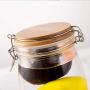 YTF-Glass storage tank, size sealed bottle, buckled bamboo cover sealed cans 2 sets