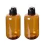 2 Bouteilles Remplissables en Plastique Ambre de 200 ml avec Bouchon Noir pour Lotion, Tonique, Crème, Gel de Douche, Émulsion 2 Bouteilles Remplissables en Plastique Ambre de 200 ml avec Bouchon Noir pour Lotion, Tonique, Crème, Gel de Douche, Émulsion