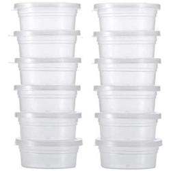Slime Storage Containers,lotus.flower 12 Pack Foam Ball Storage Containers with Lid (12 Pc)