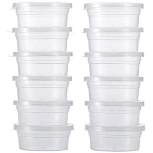 Slime Storage Containers,lotus.flower 12 Pack Foam Ball Storage Containers with Lid (12 Pc)