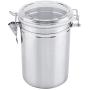 Airtight Coffee Container,ASHATA Stainless Steel Coffee Bean Storage Jars Vacuum Sealed Storage Jar for Sugar Tea Bean with Clear and Transparent Cover(XL)