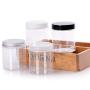 Clear 8Oz / 250g PET Plastic Refillable Jars Empty Cosmetic Containers Cases with Black Lid Cream Lotion Box Ointments Bottle Food Bottle Makeup Pot Jar (6 Pack)