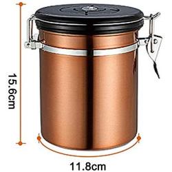 Large Sealed Coffee Bean Container with One-way CO2 Exhaust Valve/Time Record Dial, 1.8L Stainless Steel Airtight Nuts Grains Flour Sugar Coffee Grounds Tea Canister Moisture Proof Storage Jar(Black)