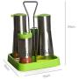 Kitchen Storage Containers Stainless Steel Spice Jars, Spice Rack Set Send Spoon,Oil Vinegar Pot Kitchen Supplies,e
