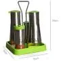 Kitchen Storage Containers Stainless Steel Spice Jars, Spice Rack Set Send Spoon,Oil Vinegar Pot Kitchen Supplies,e