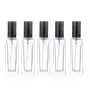 5 PCS 18ml/0.6oz Leere, Wiederbefüllbare, Rechteckige Klare Glasnebel-Sprayflaschen, Duftspender, Atomisierer, Ampullen, Probenlagerung, Tragbarer Kosmetikbehälter, Jar Pot Holder für Duft, Toner, Reine Taufe