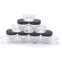 XTKID 5Pcs Plastic Small Jar Cosmetic Box Small Plastic Jar Cream Lip Balm Container Pots Cosmetic Packaging Jar (Color : White Cap, Size : 5g)