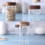 UPKOCH Glass Sealed Jar Airtight Food Storage Jar Round Leakproof Food Container for Cereals Grains Candy Snack Seasoning Coffee Beans