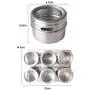 Boîtes à épices en acier inoxydable DUDDP, organiseur de sel et d'épices, récipient pour condiments, support magnétique (6 pièces), accessoires de cuisine. Boîtes à épices en acier inoxydable DUDDP, organiseur de sel et d'épices, récipient pour condiments, support magnétique (6 pièces), accessoires de cuisine.