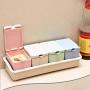 Food Storage 4 pieces of spice jars with lid and spoon for salt sugar spice pepper seasoning box