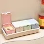 Food Storage 4 pieces of spice jars with lid and spoon for salt sugar spice pepper seasoning box Food Storage 4 pieces of spice jars with lid and spoon for salt sugar spice pepper seasoning box