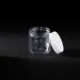 4 Pièces Pots Ronds Transparents à Large Ouverture et Étanchéifiés avec Couvercles pour le Transport, le Rangement, les Produits de Maquillage, les Crèmes, Huiles, Salves, Pommades, Fabrication de Slime DIY ou Autre (240 ml)