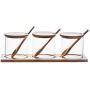 Danmu Glass Condiment Pots Bowls with Bamboo Lids, Spoon & Bamboo Base - Stylish Design Glass Storage Jar for Spices, Salt, Pepper, Coffee, Sugar, Seasoning, Ice Cream Toppings 300ML