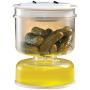 Kitchen Pickle Jar Storage Container | Simply Flip for Instant Straining | Easy Serving | Airtight Lid | 5 1/4" High x 4 1/2" Diameter.