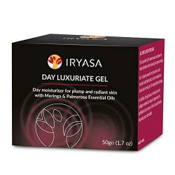 Iryasa Day Luxuriate Gel - Non Comedogenic Face Moisturizer for Sensitive Skin - Hydrating, Mattifying Gel Moisturizer for Oily Skin - Natural Moisturizer for Face with Moringa, Palmarosa oils - 1.7oz