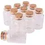 Bouteilles en verre transparentes 30x50x17mm 20ml avec bouchon en liège, 24 pièces compatibles Mariage Cadeaux