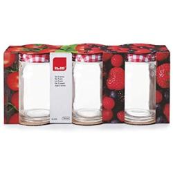 Ibili Storage Jar Set 250 ml 3 Pieces, Transparent/Red