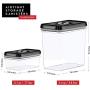 DW?LLZA KITCHEN Large Airtight Food Storage Containers - Bulk Food Pantry & Kitchen Storage Containers for Sugar, Flour and Baking Supplies - 4 PC Set, Clear Plastic BPA-Free, Keeps Fresh & Dry