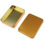 joyMerit Small Tin Box Container, Rectangular Tin Storage Case - 1.5 x 8.5 x 2.3 cm, Gold