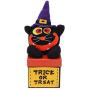 STOBOK Halloween Candy Box Smile Cat Candy Jar Cartoon Candy Holder Trick or Treat Box Cookie Storage Box for Halloween Kids Toddlers Gifts