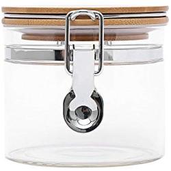 Onebrake Airtight wood lid Borosilicic glasses Canister, Food Storage Container Jars - 500ml