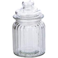 HOMELUNY Pack of 5 Airtight Leak Proof Glass Airtight Jars Spice Jar for Candy, Cookie, Rice, Sugar,Flour,Snacks Keeping Food Dry & Fresh