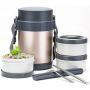 ZL-CHUFANG Lunch Box stainless Steel Leakproof Portable Container Box, Thermos Insulated Food Storage Food Jar for School Picnic Office Women & Men enjoy a hot lunch on the go. (Color : Yellow)
