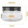 QAPPDA Mini Mason Jars, 5 oz Jelly Gläser mit Standardverschlüssen (Schwarz) Kleine Gläser für Honig, Marmelade, Favors, Babyfood, Gewürzgummis – 40er Packung