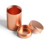 Tea Tins Canister set with Airtight Lids Home Kitchen Canisters for Tea Sugar Coffee Storage Loose Leaf Tea Tin Containers storage nut jar(Rose Gold1, 4PC/4.7OZ)