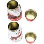 Debuy Christmas Party Tumbler Candy Box Storage Iron Tin Can Jar Gift Home Decor (A)