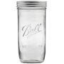 Ball Single 24oz Wide Mouth 1.5 Pint Mason Jar Canning w/Lid & Band for Preserving & Freezing