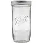 Glasbehälter Single 24oz Breitmund 1,5 Liter Mason Jar Konservierung & Gefrieren mit Deckel & Band