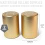 Masterdam Stash Jars - Aluminum Storage Canisters -Airtight, Smell Proof (Gold)