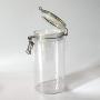 Dsxnklnd 1500ML Plastic Round Clip Top Storage Jar with Airtight Seal Lid Food Candy Container Kitchen Spice Organizer