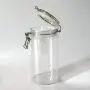 Xdodnev Kunststoff Rund Clip Top Behälter mit Dichtung für Lebensmittelbehälter, Geschirr, Vorratsglas, Küchenhelfer, Mehl, Pasta, Gewürz-Organizer, 1500 ml