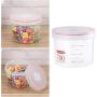 UPKOCH Clear Plastic Airtight Food Storage Container Canister for Snacks Spice Grain Cereals 700ml