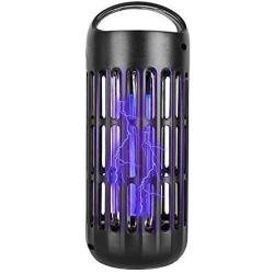 Mosquito Killer Electronic Insect Bug Zapper UV Light Kill Flying Pests Gnat Trap Catcher Attractant Lamp 800V Grid for Indoor Home. Black