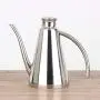 yanQxIzbiu Olive Oil Dispenser, Stainless Steel Kitchen Oil Can/Vinegar Sauce Dispenser/Oil Storage Jar with Drip-free Spout Silver 500ml