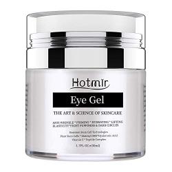 Hotmir Eye Gel for Dark Circles and Puffiness, | Wrinkless and Fine Lines, | Anti-aging Bags, - Under Eye Cream Treatment - 1.7 fl oz