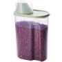 HOMELUNY Set of 4 Plastic Food Storage Containers Kitchen Airtight Jars Storage Box Cereal Storage Container Jars for Candy, Cookie, Rice, Sugar,Flour,Snacks Keeping Food Dry & Fresh Large Green