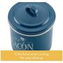 46949 Enamel on Steel Bacon Grease Can/Bacon Grease Container - 4 Inch, Blue (Pack of 2)