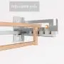 Wandregal Spice Rack Mehrzweck-Regal mit Sicherheitsgeländerhalter für Balkone und Handtücher, Kräutergutbehälter-Organizer für Küche, Badezimmer, Schrank (Größe: 50cm)