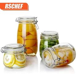 RSCHEF 1pcs jars for spices glass storage bottles jars with lid capacity honey candy jar kitchen storage container glass jar Large Glass Storage Containers With Lids