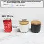 Bocal de Conservation Alimentaire 77L, (Lot de 2) Bocal en Céramique avec Sac de Rangement et Couvercle en Bois, 180 ml (6.08 fl oz), Canister Airtight Portable pour Café, Noix, Thé et Plus (Blanc et Noir) Bocal de Conservation Alimentaire 77L, (Lot de 2) Bocal en Céramique avec Sac de Rangement et Couvercle en Bois, 180 ml (6.08 fl oz), Canister Airtight Portable pour Café, Noix, Thé et Plus (Blanc et Noir)