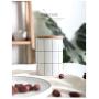 Hoobar Ceramic Storage Jar with Bamboo Lid,Simple Style Sealed Tanks,Kitchen Food Storage Canisters for Coffee Beans,Tea and Grain (Large)