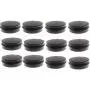 JKLcom 2 oz.Tins Black Aluminum Metal Tin Round Screw Top Lid Containers Jars Metal Storage Tin Jars Aluminum Tin Cans Travel Storage Tins,for Lip Balm DIY Cosmetics Salves,2 oz./2 Ounce/60 ML,12 Pack