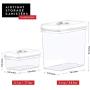 DW?LLZA KITCHEN Large Airtight Food Storage Containers - Bulk Food Pantry & Kitchen Storage Containers for Sugar, Flour and Baking Supplies - 4 PC Set, Clear Plastic BPA-Free, Keeps Fresh & Dry