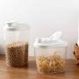 5# 1PC Food Storage Box Plastic Clear Plastic Container Sealed Crisper With Lids Kitchen Storage Jars Dried Grains Tank,L